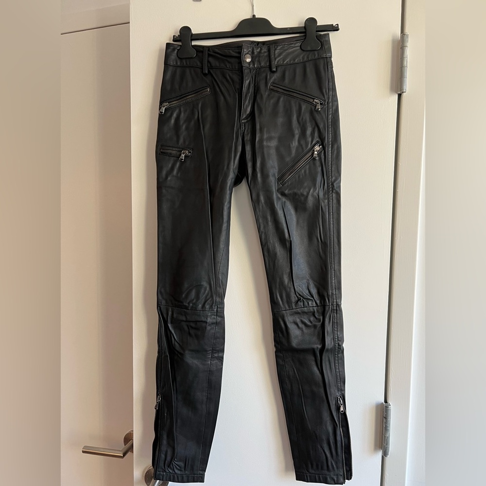 R13 Women’s Leather Zipper Skinny Pants Size 26